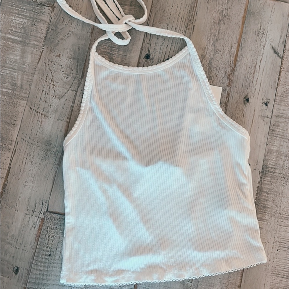 White Halter Top